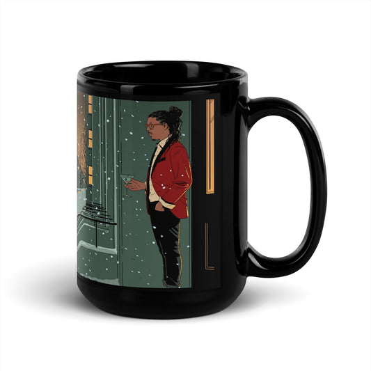 Special Edition Back Cover Art Black Glossy Mug