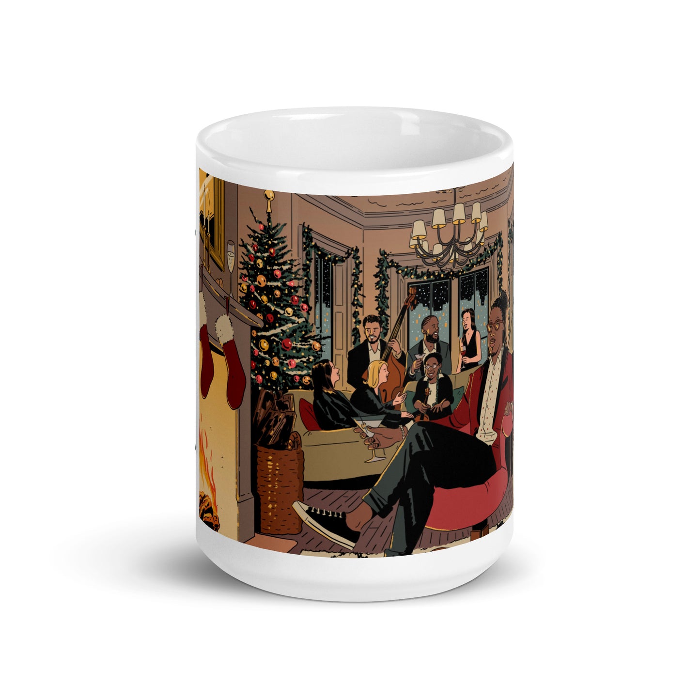 The Yule Log Cover Art Glossy Mug