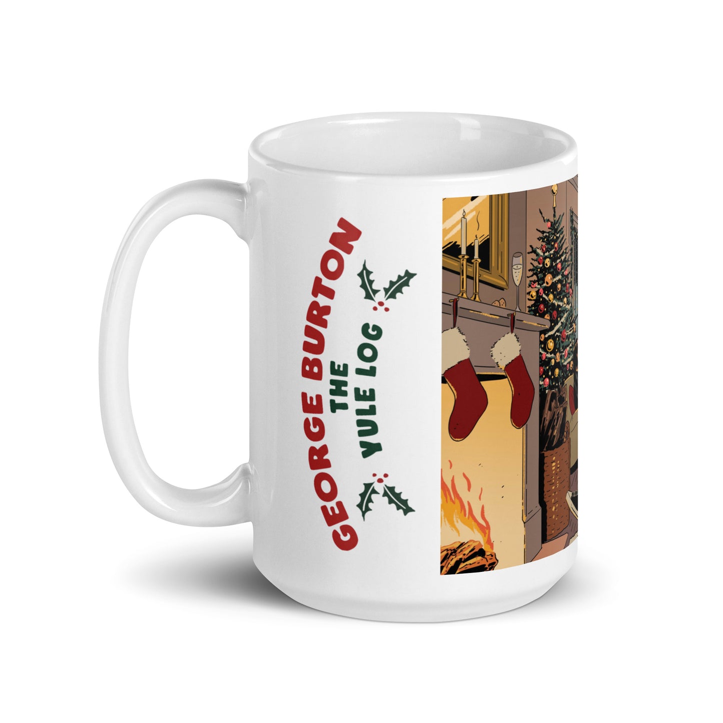 The Yule Log Cover Art Glossy Mug