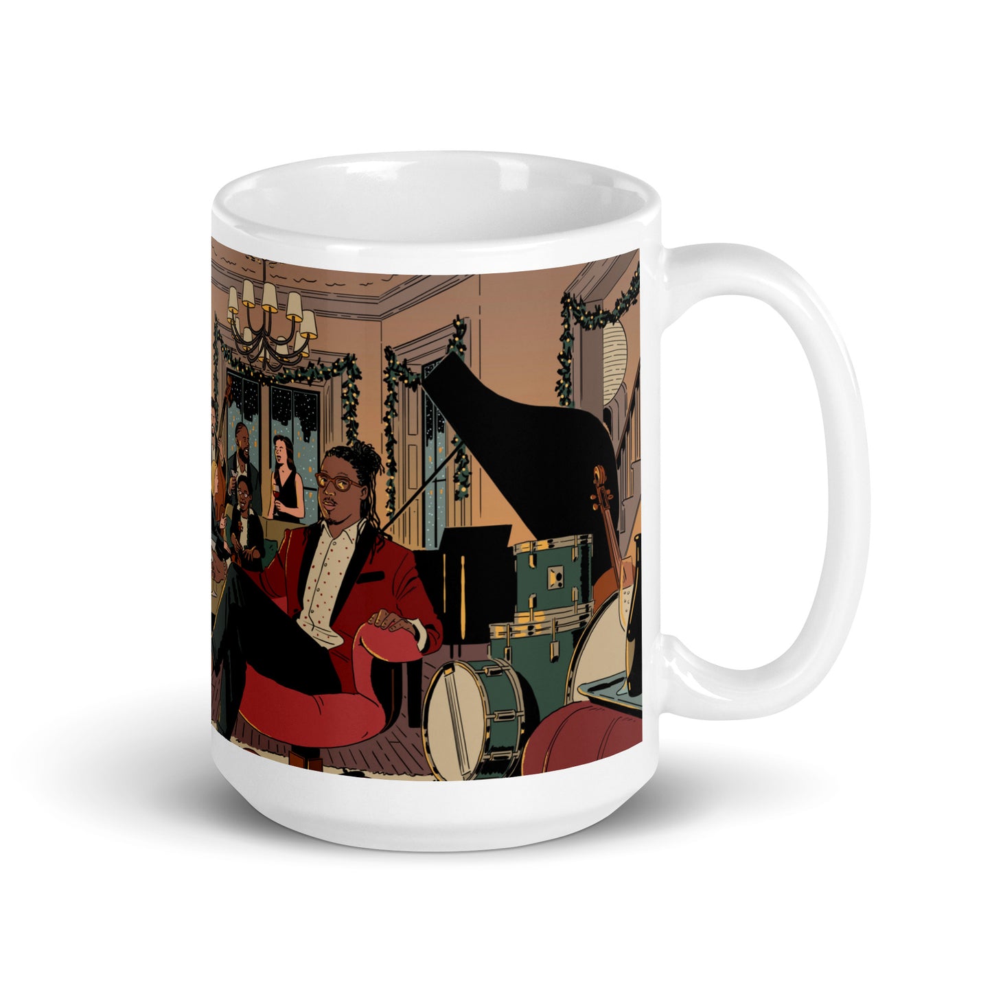 The Yule Log Cover Art Glossy Mug
